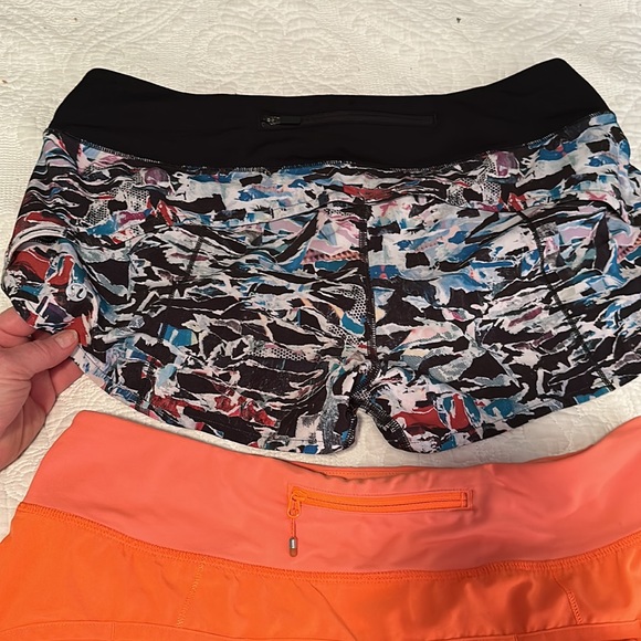 Lululemon speed up shorts Sz multi-color print - Picture 2 of 3